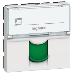 Legrand Einsatz Mosaic 1-f.RJ45 Kat6A 2-mod.ultraws/gr