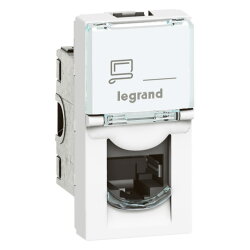 Legrand Einsatz Mosaic 1-f.RJ45 Kat 6A UTP 1-mod.ultraws