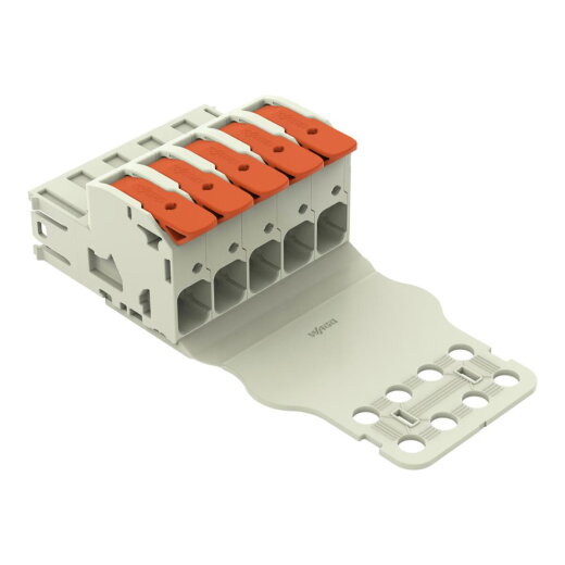 WAGO 1-Leiter-Stiftleiste Hebel Push-in CAGE CLAMP® lichtgrau 832-1205/335-000