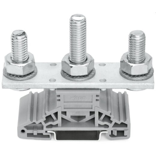 WAGO Bolzenklemme seitliche Beschriftungsaufnahmen für Tragschiene 35 x 15 und 35 x 7,5 grau 885-310
