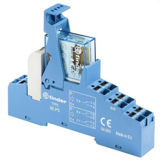 Finder Koppelrelais 2 Wechsler 10 A Spule 24 V DC