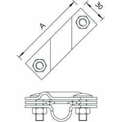 OBO Anschlusslasche 2760 25 V4A für Runddraht 25mm