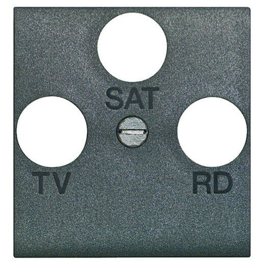 Bticino Antennendose Zentralplatte 3 Loch FM TV SAT anthrazit