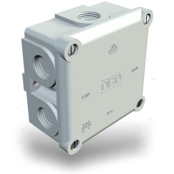 OBO Kabelabzweigkasten B10M 91x91x51mm lichtgrau Duroplast