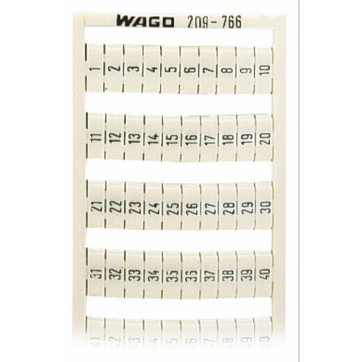 WAGO WSB Beschriftung 209-766 Aufdruck 1-50