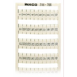 WAGO WSB Beschriftung 209-766 Aufdruck 1-50