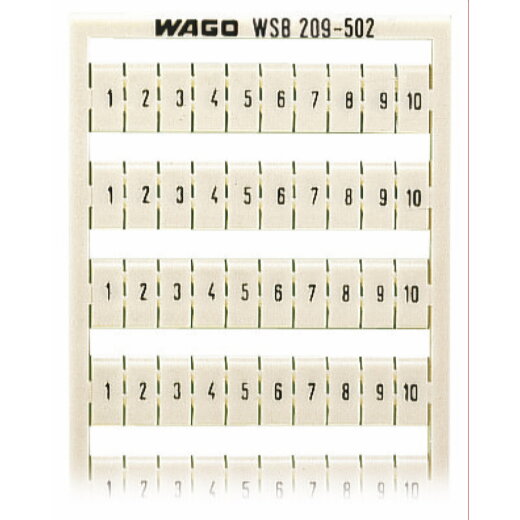 WAGO WSB Schnellbeschriftung 209-502 Aufdruck 1-10