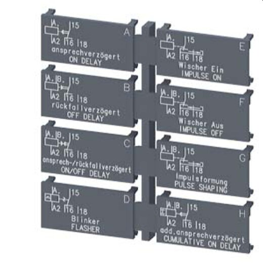 Siemens Schildersatz für Multifunktionsgerät 1W 8Funkt. 3RP2901-0A