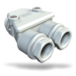 OBO Zwillingskabelverschraubung 113M lichtgrau M20x1,5