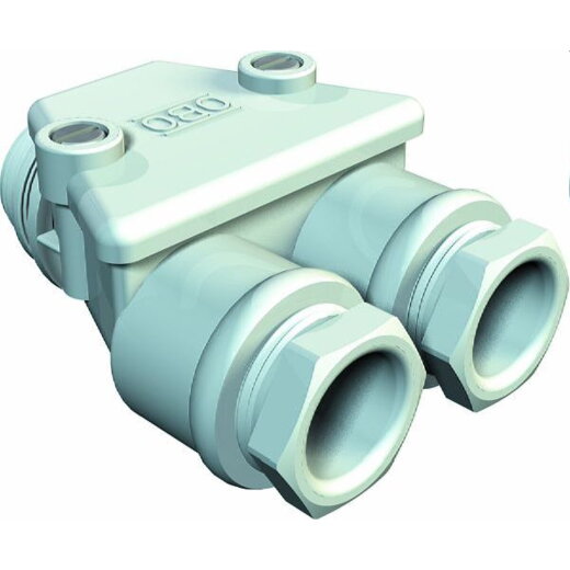 OBO Zwillingskabelverschraubung 113 PG16 lichtgrau