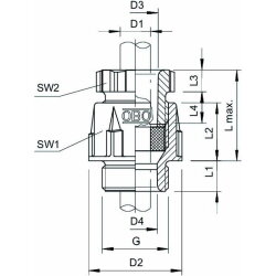 OBO Kabelverschraubung 106 M M50 lichtgrau