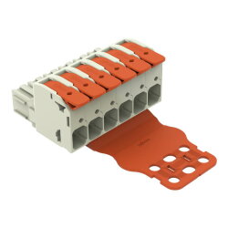 WAGO 1-Leiter-Federleiste Hebel Push-in CAGE CLAMP®...
