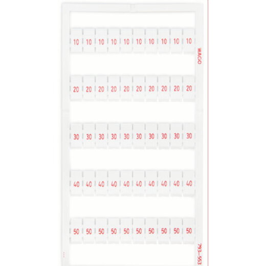 WAGO WMB-Beschriftungskarte als Karte bedruckt weiß 793-553