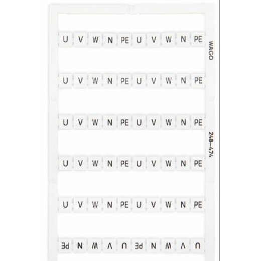 WAGO Mini-WSB-Beschriftungskarte als Karte bedruckt weiß 248-474