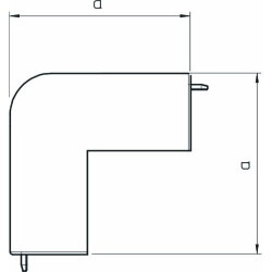 OBO Ausseneckhaube WDKH-A30045RW 30x45mm reinweiss