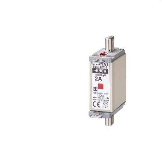 Siemens NH-Sicherungseinsatz mit isol. Griffl. Gr.000 2A 3NA6802-6