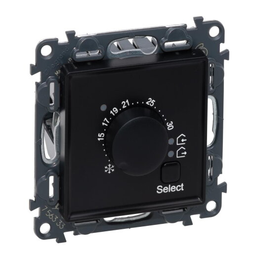 Legrand Raumthermostat Valena Life elektr m.Wechselkontakt sw