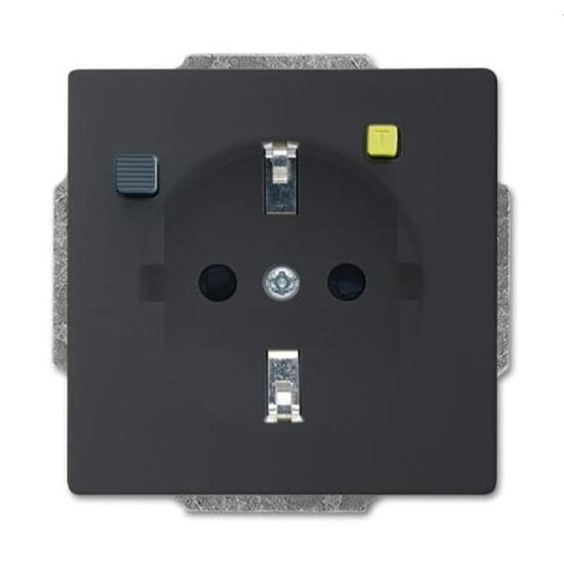 Busch-Jaeger Steckdoseneinsatz 3120 EUCB-885 schwarz matt