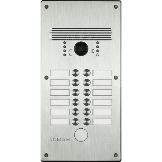Bticino Video-Türstation 308003 Video-AV Alu 12 Ruftasten