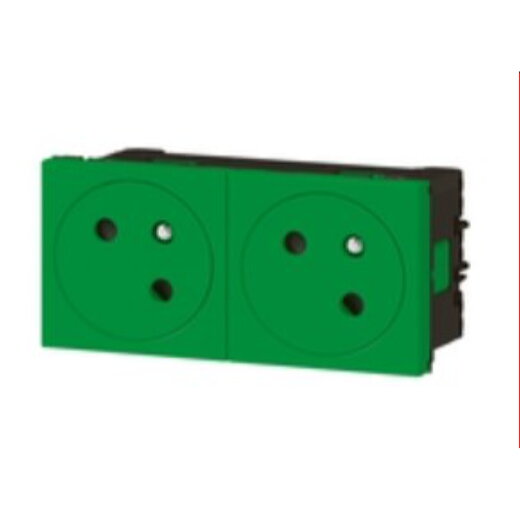 Legrand SCHUKO-Steckdose Mosaic 2x 45° erhöhter BS grn
