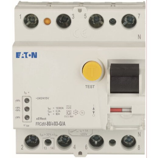 Eaton Electric FI-Schutzschalter, FI FRCDM-80/4/03-G/A 80/0,3A 4polig