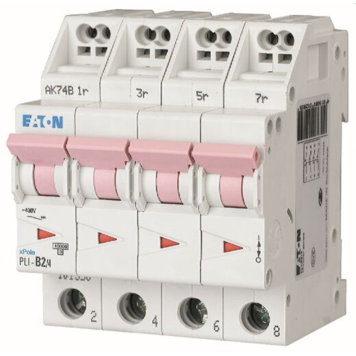 Eaton Electric Leitungsschutzschalter, Automat PLI-C2/4 C2A 4polig (Steckkl.)