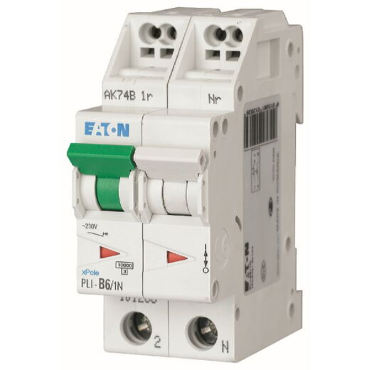 Eaton Electric Leitungsschutzschalter, Automat PLI-C8/1N C8A 1polig+N (Steckkl.)