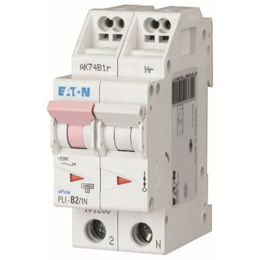 Eaton Electric Leitungsschutzschalter, Automat PLI-D2/1N D2A 1polig+N (Steckkl.)