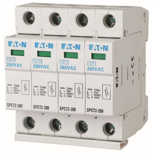 Eaton Electric Überspannungsableiter SPCT2-280/4 steckbar 4pol. 280VAC 4x20kA
