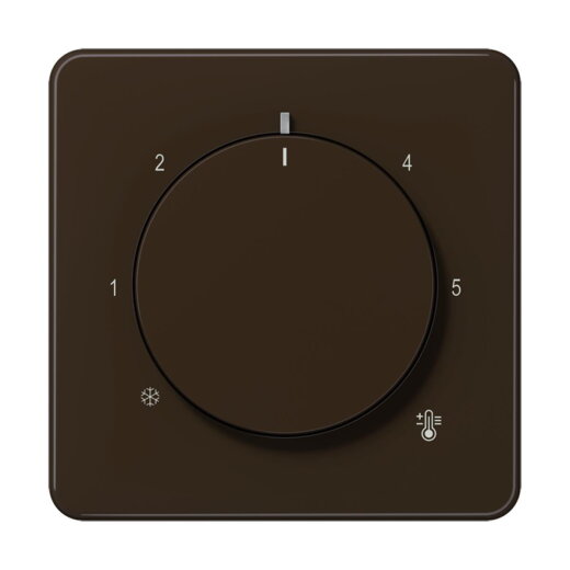 Jung Abdeckung für Raumtemperaturregler-Einsätze, Thermoplast, Serie CD, braun CD1749BFBR