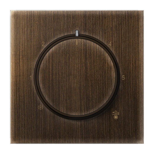 Jung Abdeckung für Raumtemperaturregler-Einsätze, Messing, Serie LS, Messing antik ME1749AT