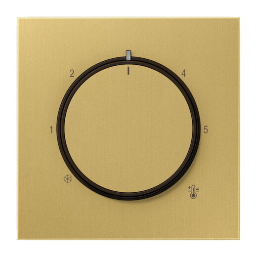 Jung Abdeckung für Raumtemperaturregler-Einsätze, Messing, Serie LS, Messing classic ME1749C