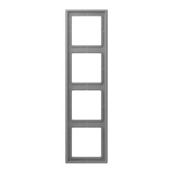 Jung Rahmen, 4-fach, LE CORBUSIER, gris 31 LC984203