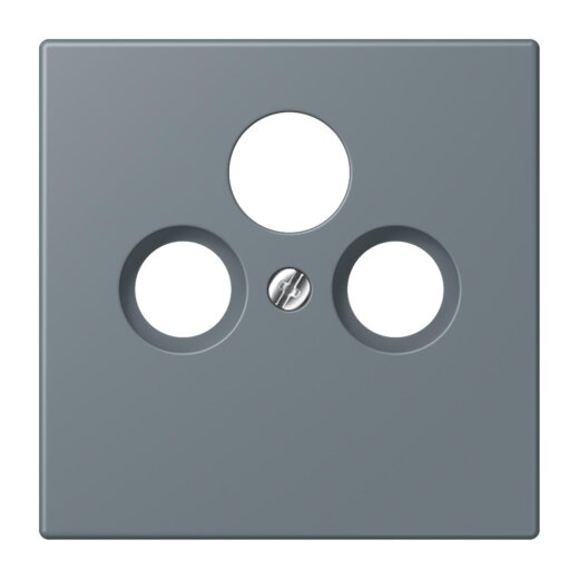 Jung Abdeckung für Universal-Sat/BK-Dosen, Thermoplast lackiert, Serie LS, gris 59 LC990SAT251