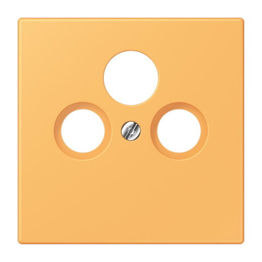 Jung Abdeckung für Universal-Sat/BK-Dosen, Thermoplast lackiert, Serie LS, ocre jaune clair LC990SAT254