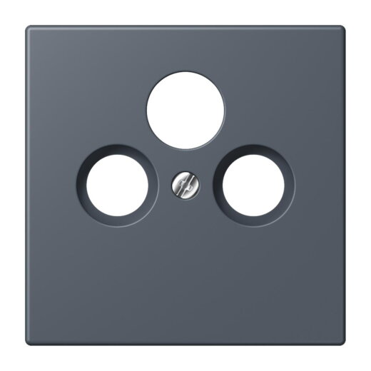 Jung Abdeckung für Universal-Sat/BK-Dosen, Thermoplast lackiert, Serie LS, gris fonce 59 LC990SAT262