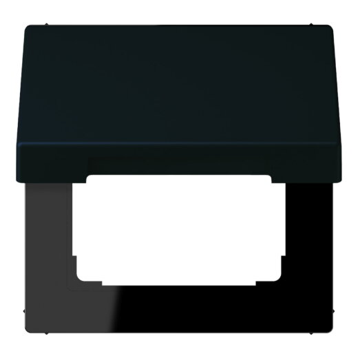 Jung Klappdeckel mit Rückstellfeder, Thermoplast lackiert, Serie LS, noir divoire LC990BFKL248