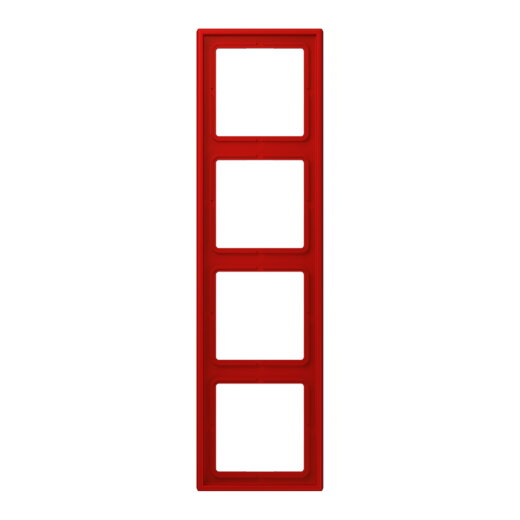 Jung Rahmen, 4-fach, LE CORBUSIER, rouge vermillon 31 LC984227