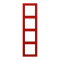 Jung Rahmen, 4-fach, LE CORBUSIER, rouge vermillon 31 LC984227