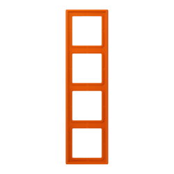 Jung Rahmen, 4-fach, LE CORBUSIER, orange vif LC984260