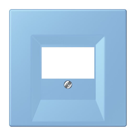 Jung Abdeckung für TAE-Anschlussdosen, Thermoplast lackiert, Serie LS, bleu céruléen 59 LC969T256