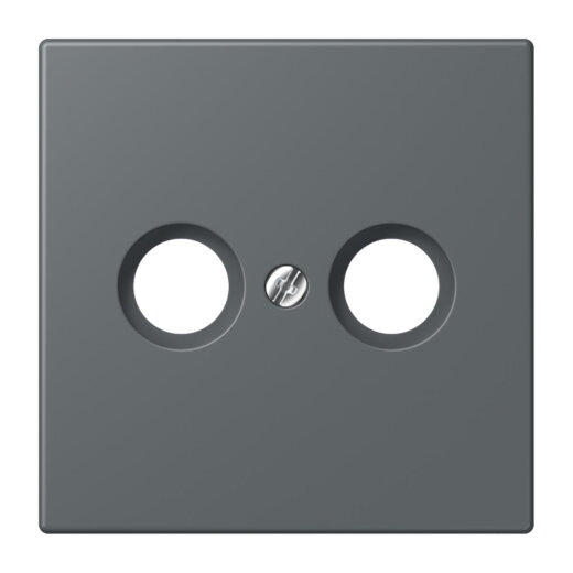 Jung Abdeckung für Antennendosen, Thermoplast lackiert, Serie LS, gris foncé 31 LC990TV202