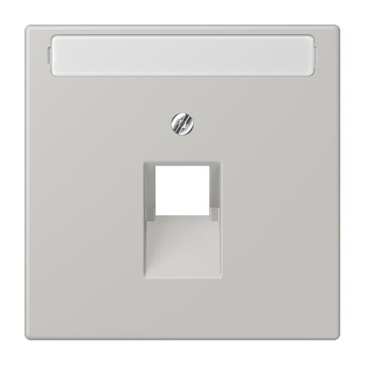 Jung Abdeckung für IAE/UAE-Anschlussdosen 1 x 8-polig, mit Schriftfeld, Thermoplast lackiert, Serie LS, gris clair 31 LC969-1NAUA205