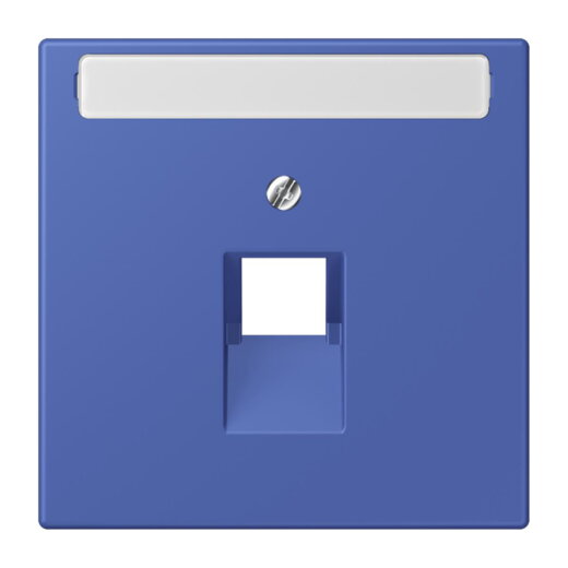 Jung Abdeckung für IAE/UAE-Anschlussdosen 1 x 8-polig, mit Schriftfeld, Thermoplast lackiert, Serie LS, bleu outremer 31 LC969-1NAUA206