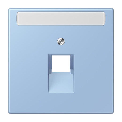 Jung Abdeckung für IAE/UAE-Anschlussdosen 1 x 8-polig, mit Schriftfeld, Thermoplast lackiert, Serie LS, outremer moyen LC969-1NAUA207