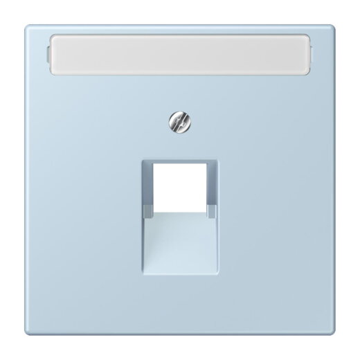 Jung Abdeckung für IAE/UAE-Anschlussdosen 1 x 8-polig, mit Schriftfeld, Thermoplast lackiert, Serie LS, outremerclair LC969-1NAUA208