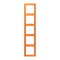 Jung Rahmen, 5-fach, LE CORBUSIER, orange clair LC985225