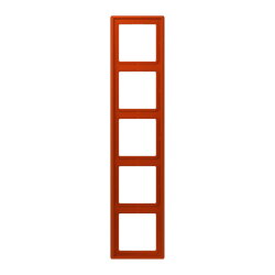 Jung Rahmen, 5-fach, LE CORBUSIER, rouge vermillon 59...