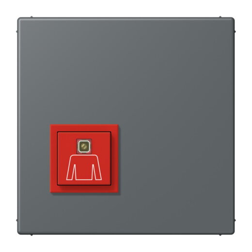 Jung Notrufsystem Ruftaster, Serie LS, gris foncé 31 NRSLC0834RT202