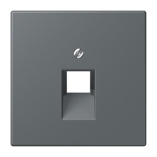 Jung Abdeckung für IAE/UAE-Anschlussdosen 1 x 8-polig, Thermoplast lackiert, Serie LS, gris foncé 31 LC969-1UA202